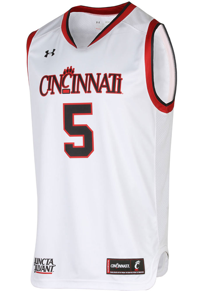 Men's Under Armour White Cincinnati Bearcats Replica Basketball Jersey Size: Medium