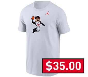 Cincinnati Bearcats White Nike Bearcat Playing Basketball Short Sleeve T Shirt