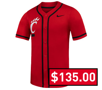 Mens Cincinnati Bearcats Red Nike Limited Full Button Jersey | $135.00